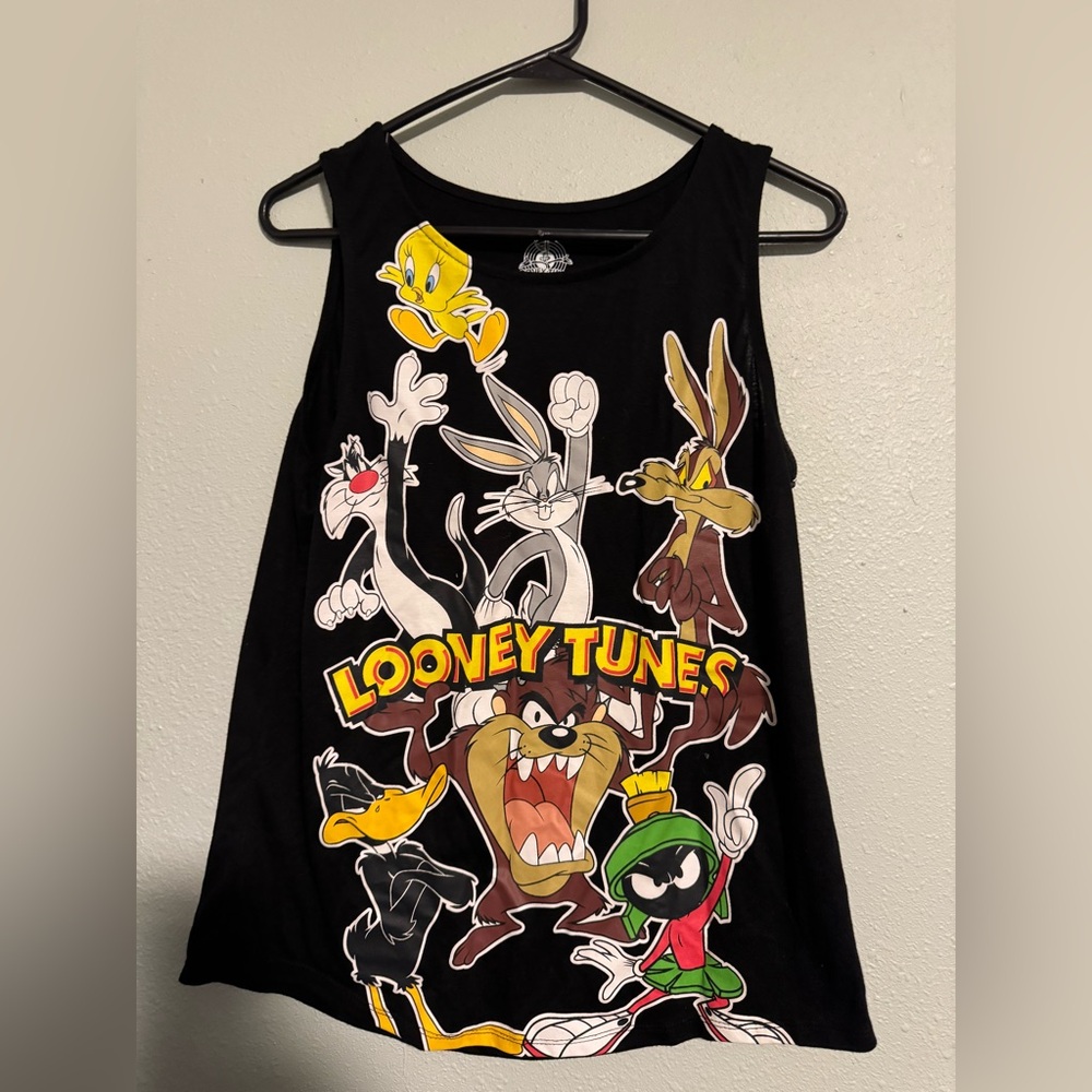 Warner Bros. Looney Tunes Black Tank Top Girls Large 11-13